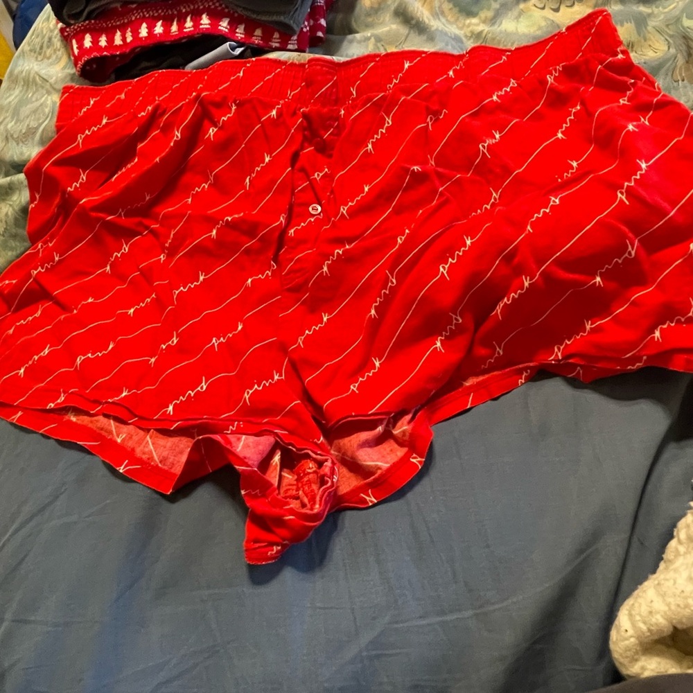 Red Patterned Shorts